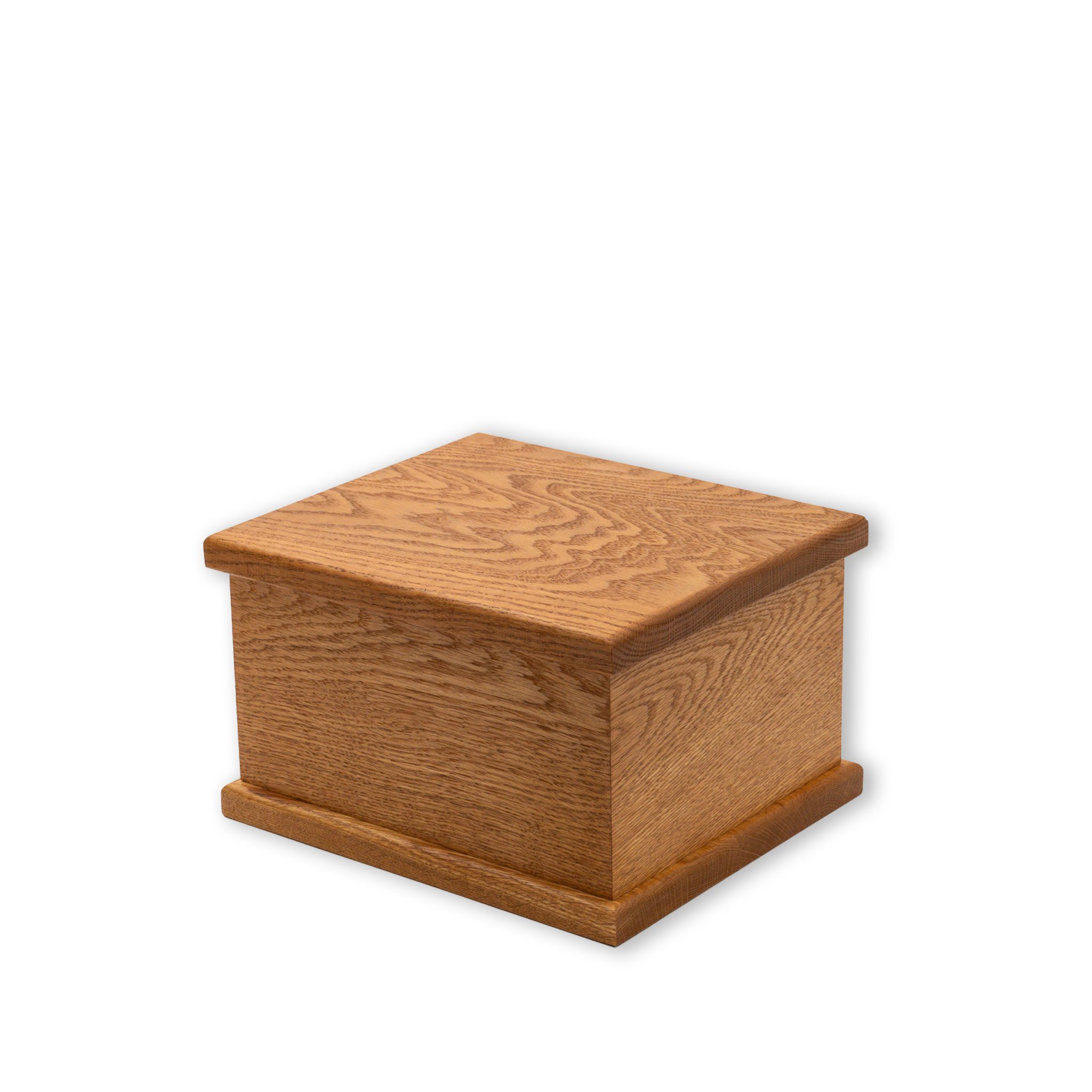 Simple Red Oak Cremation Urn